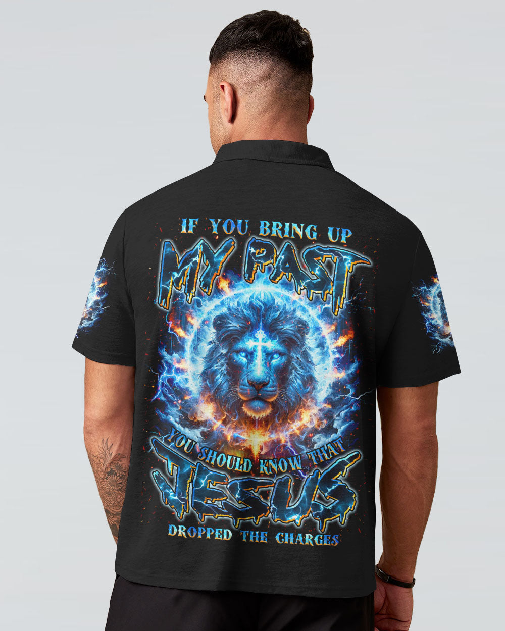 Jesus Dropped The Charges Lion Men's All Over Print Shirt - Tlnz1806244