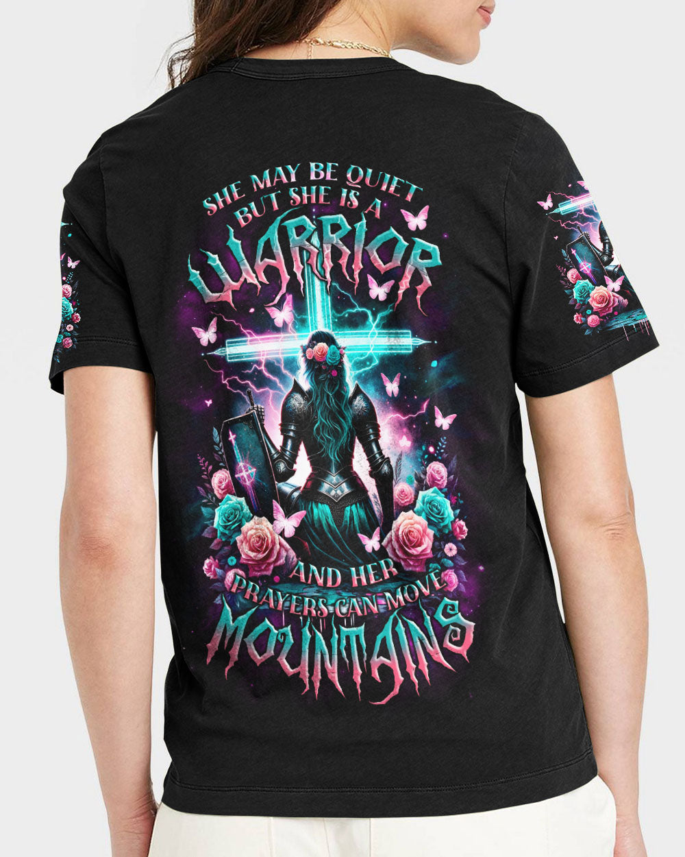Prayers Can Move Mountains Warrior Women's All Over Print Shirt - Tlnz1812233