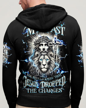 Jesus Dropped The Charges Lion Men's All Over Print Shirt - Tlnz1911242