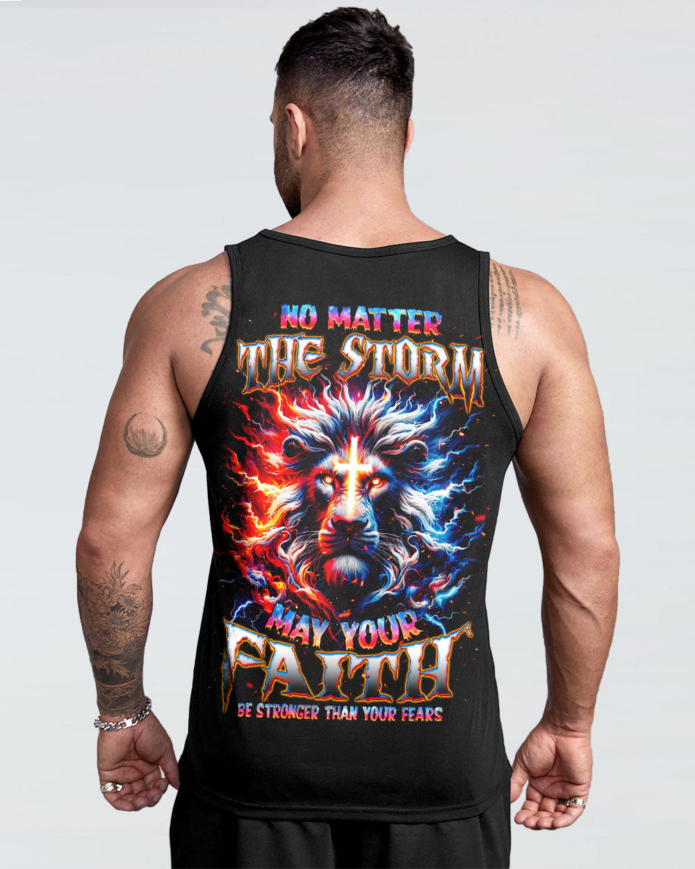No Matter The Storm Lion Men's All Over Print Shirt - Tlnz2210244