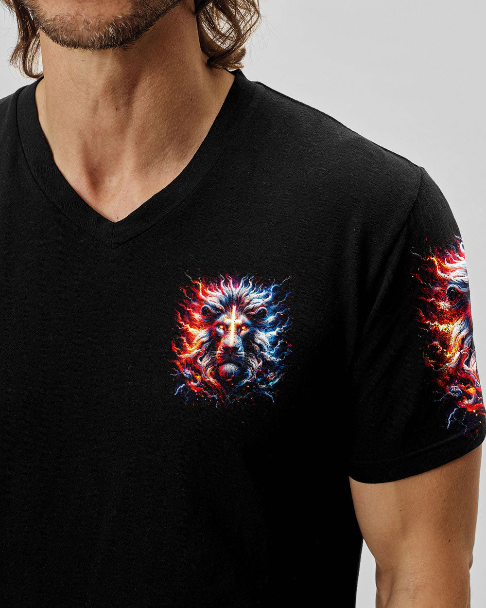No Matter The Storm Lion Men's All Over Print Shirt - Tlnz2210244