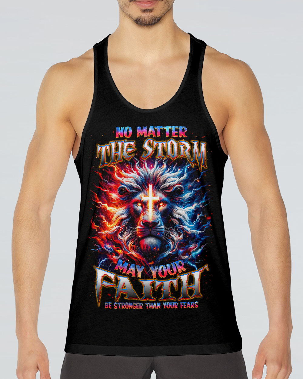 No Matter The Storm Lion Men's All Over Print Shirt - Tlnz2210244