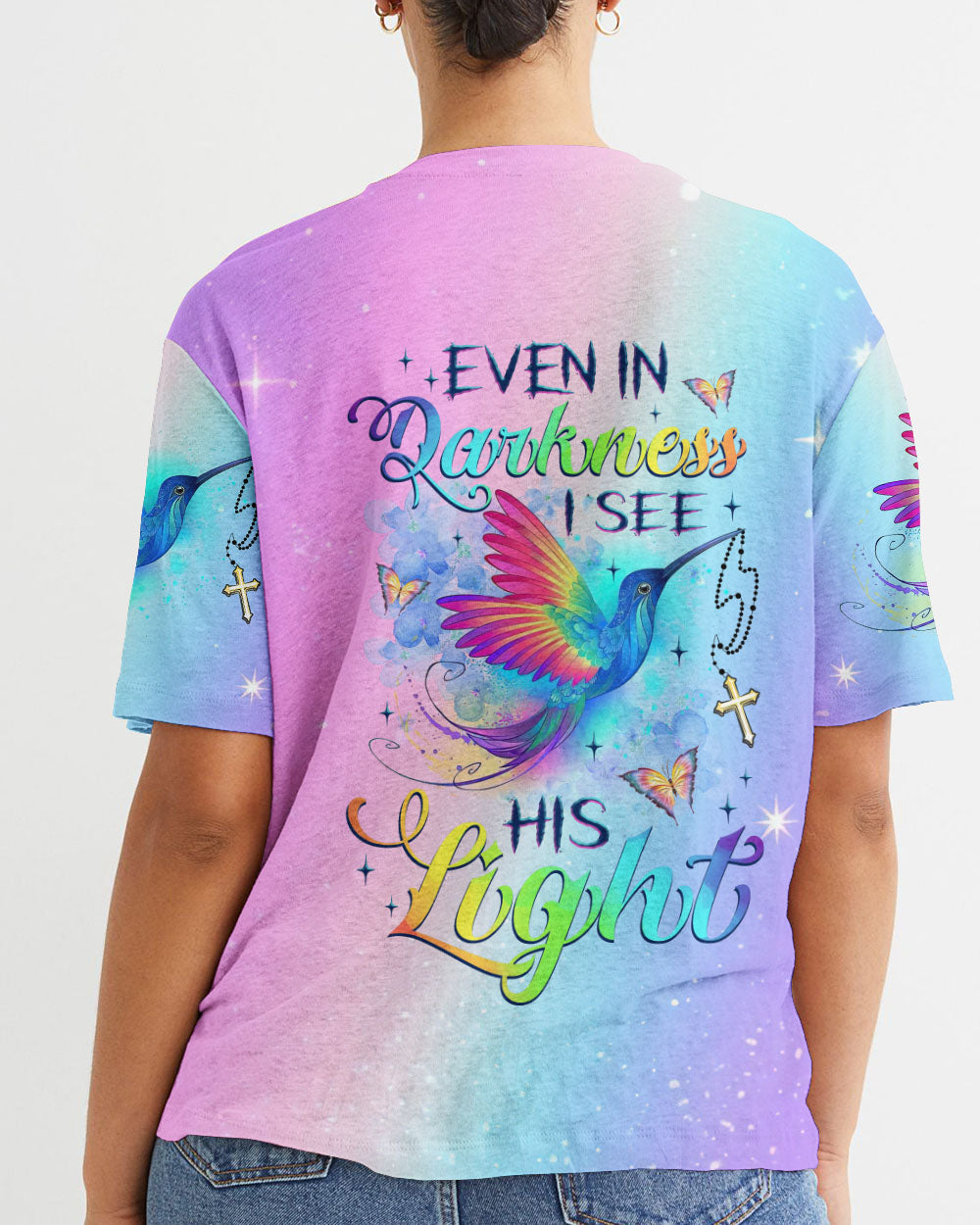 Even In The Darkness Hummingbird Women's All Over Print Shirt - Tlnz2309234