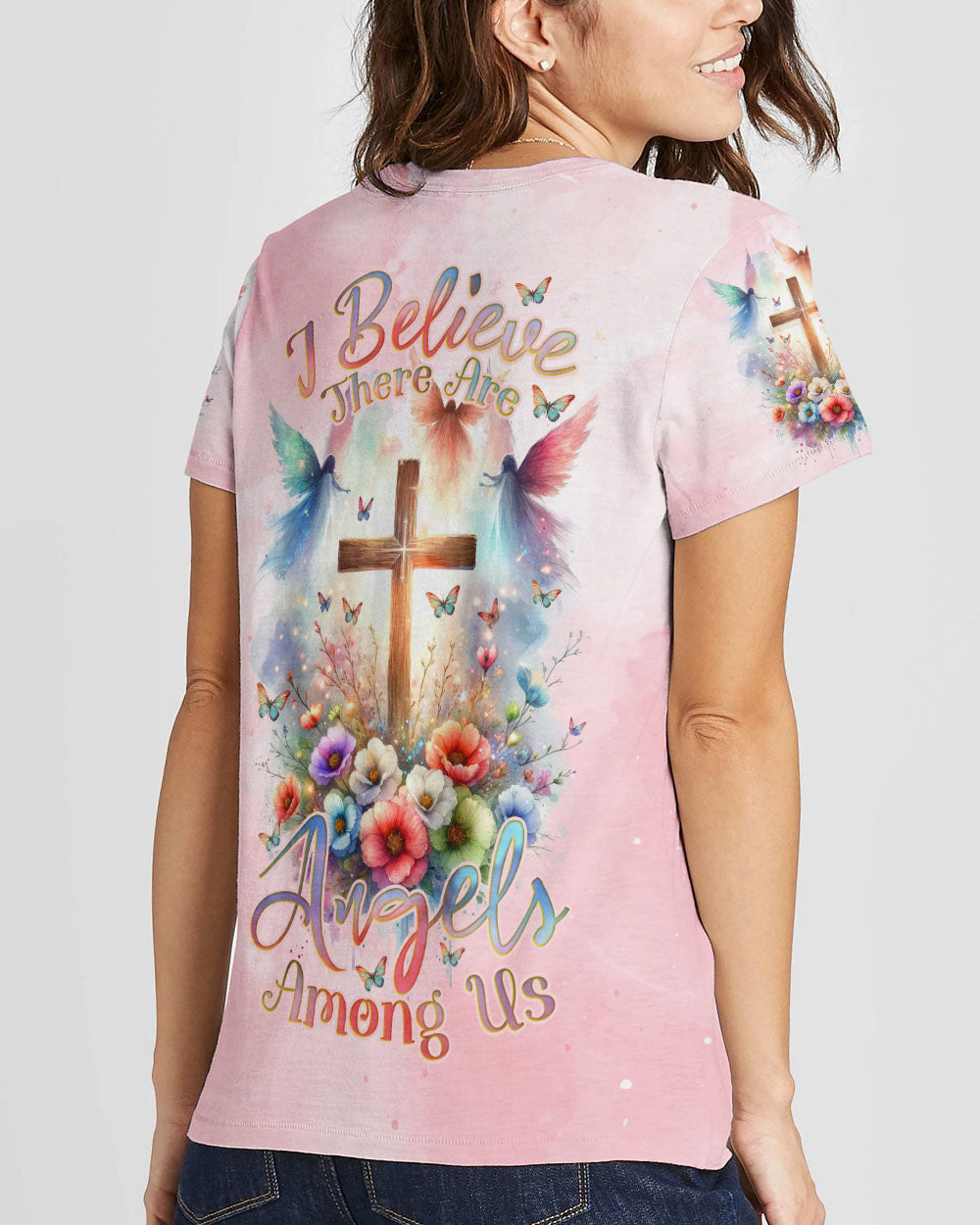 I Believe There Are Angels Among Us Women's All Over Print Shirt - Tlnz2311232