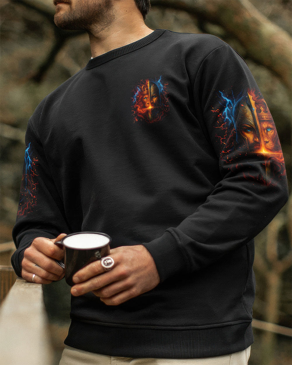 Jesus Dropped The Charges Lion Warrior Men's All Over Print Shirt - Tlnz2406253
