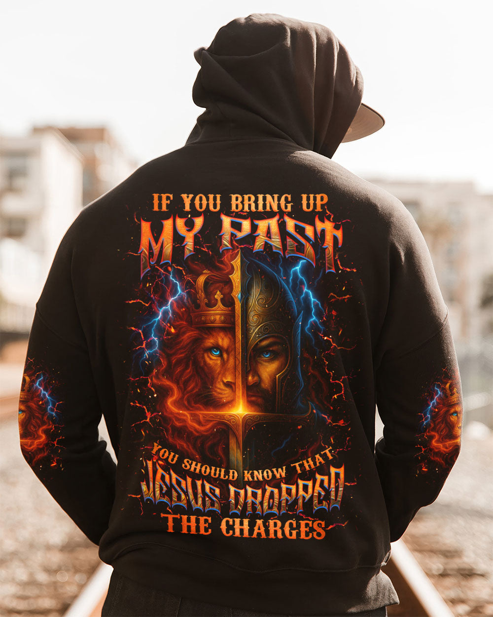 Jesus Dropped The Charges Lion Warrior Men's All Over Print Shirt - Tlnz2406253