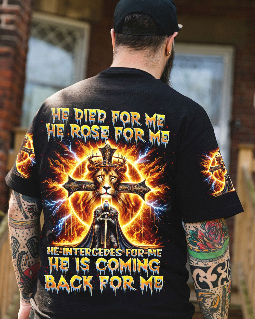 He Is Coming Back For Me Lion Warrior Men's All Over Print Shirt - Tlnz2412243