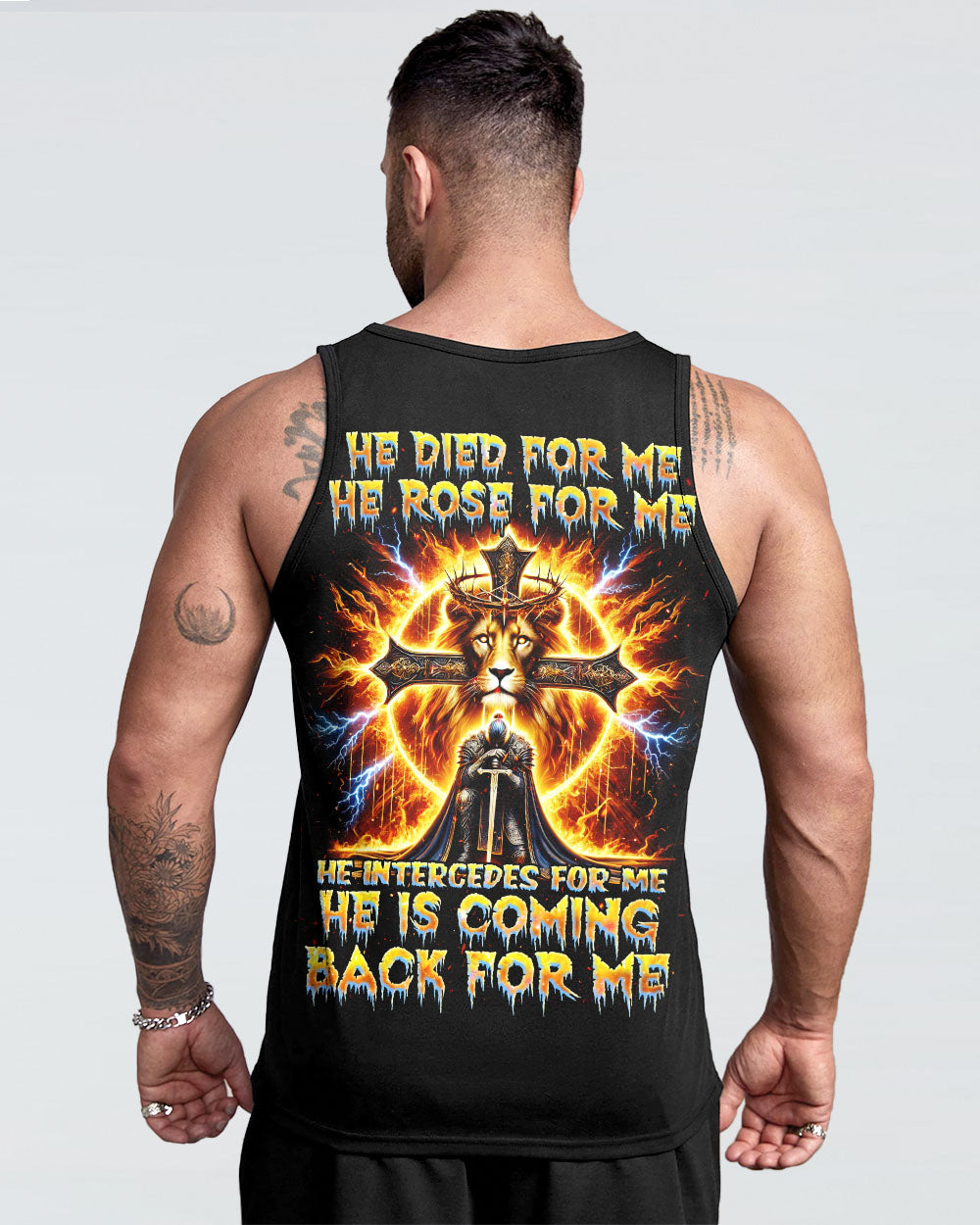 He Is Coming Back For Me Lion Warrior Men's All Over Print Shirt - Tlnz2412243