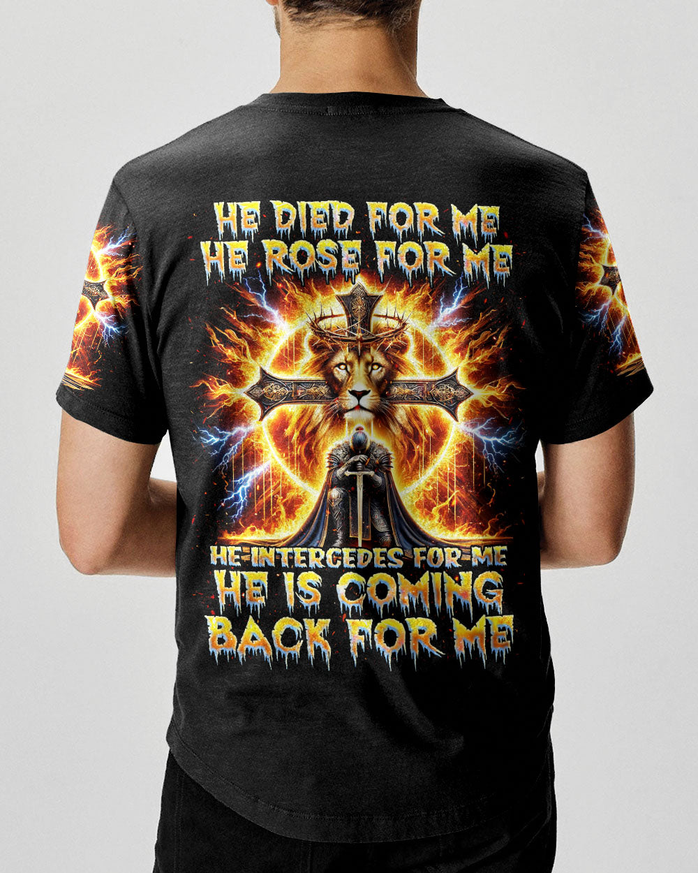 He Is Coming Back For Me Lion Warrior Men's All Over Print Shirt - Tlnz2412243