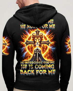 He Is Coming Back For Me Lion Warrior Men's All Over Print Shirt - Tlnz2412243