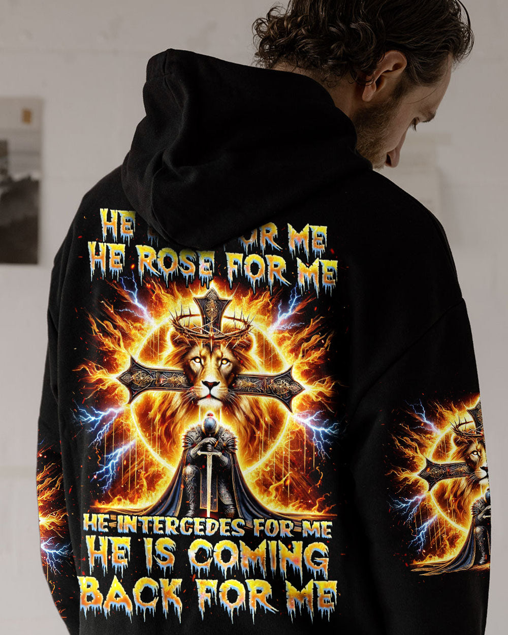 He Is Coming Back For Me Lion Warrior Men's All Over Print Shirt - Tlnz2412243