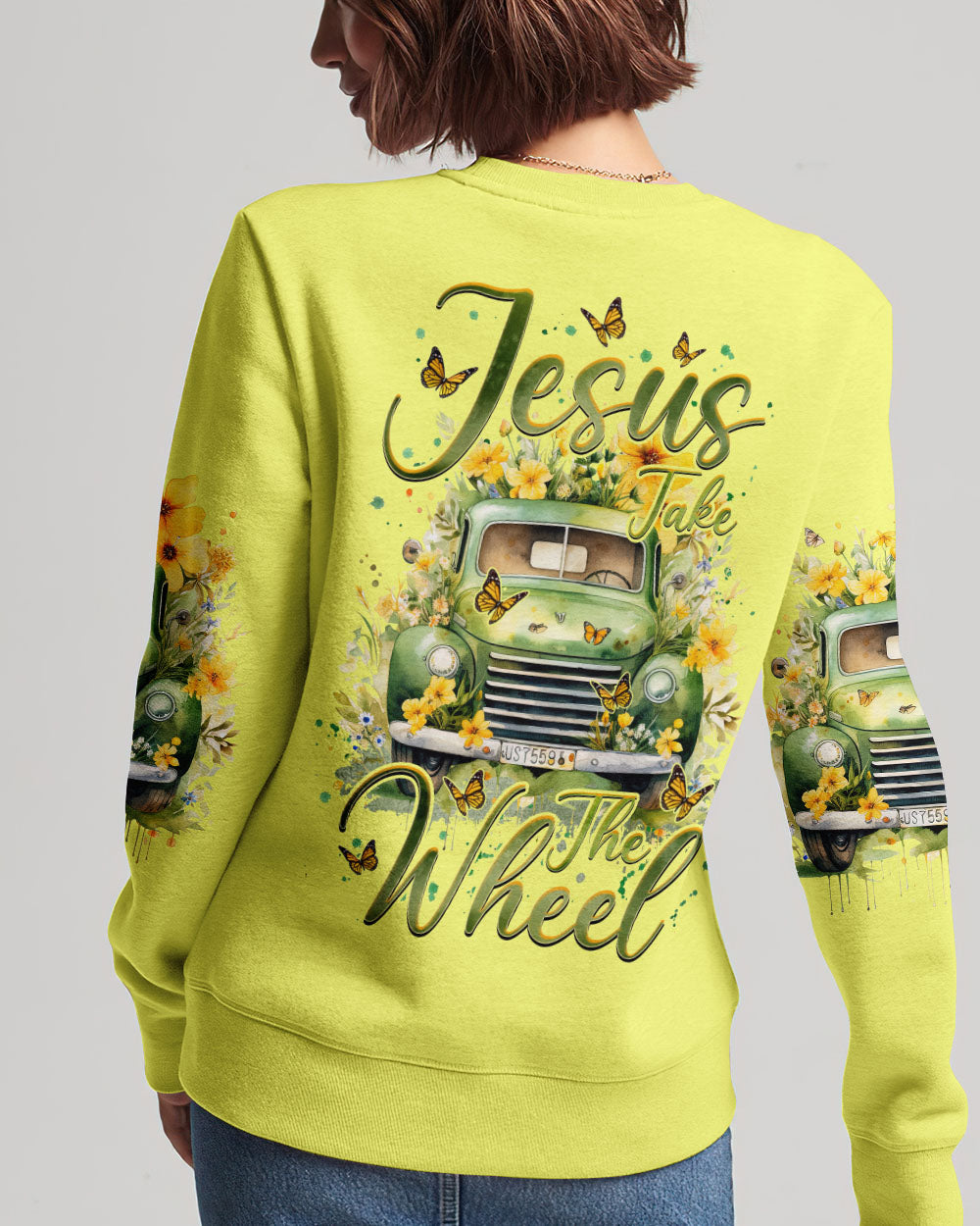 Jesus Take The Wheel Truck Flower Women's All Over Print Shirt - Tlnz2612233
