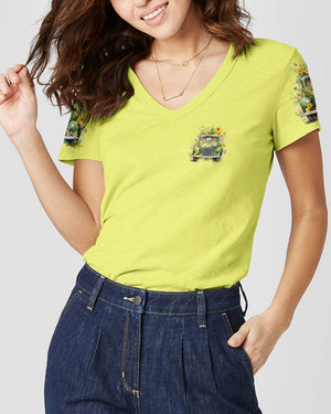 Jesus Take The Wheel Truck Flower Women's All Over Print Shirt - Tlnz2612233