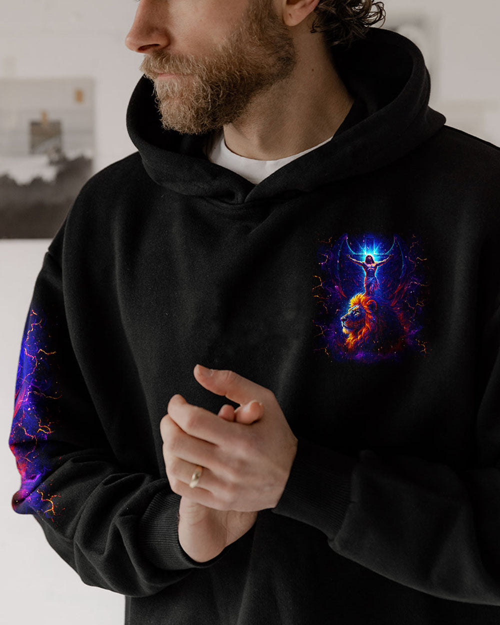 I Would Rather Stand With God Lion Men's All Over Print Shirt - Tlnz2708254