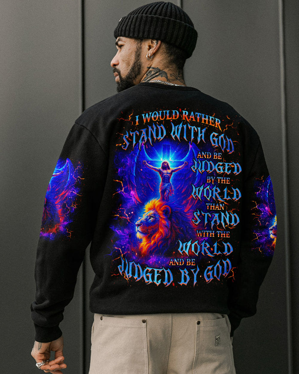 I Would Rather Stand With God Lion Men's All Over Print Shirt - Tlnz2708254
