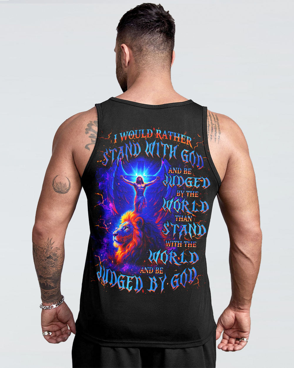 I Would Rather Stand With God Lion Men's All Over Print Shirt - Tlnz2708254