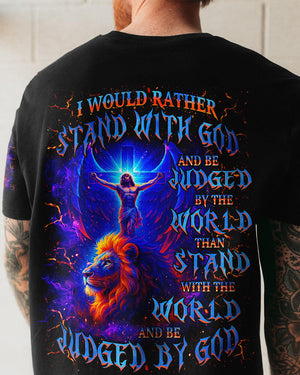 I Would Rather Stand With God Lion Men's All Over Print Shirt - Tlnz2708254