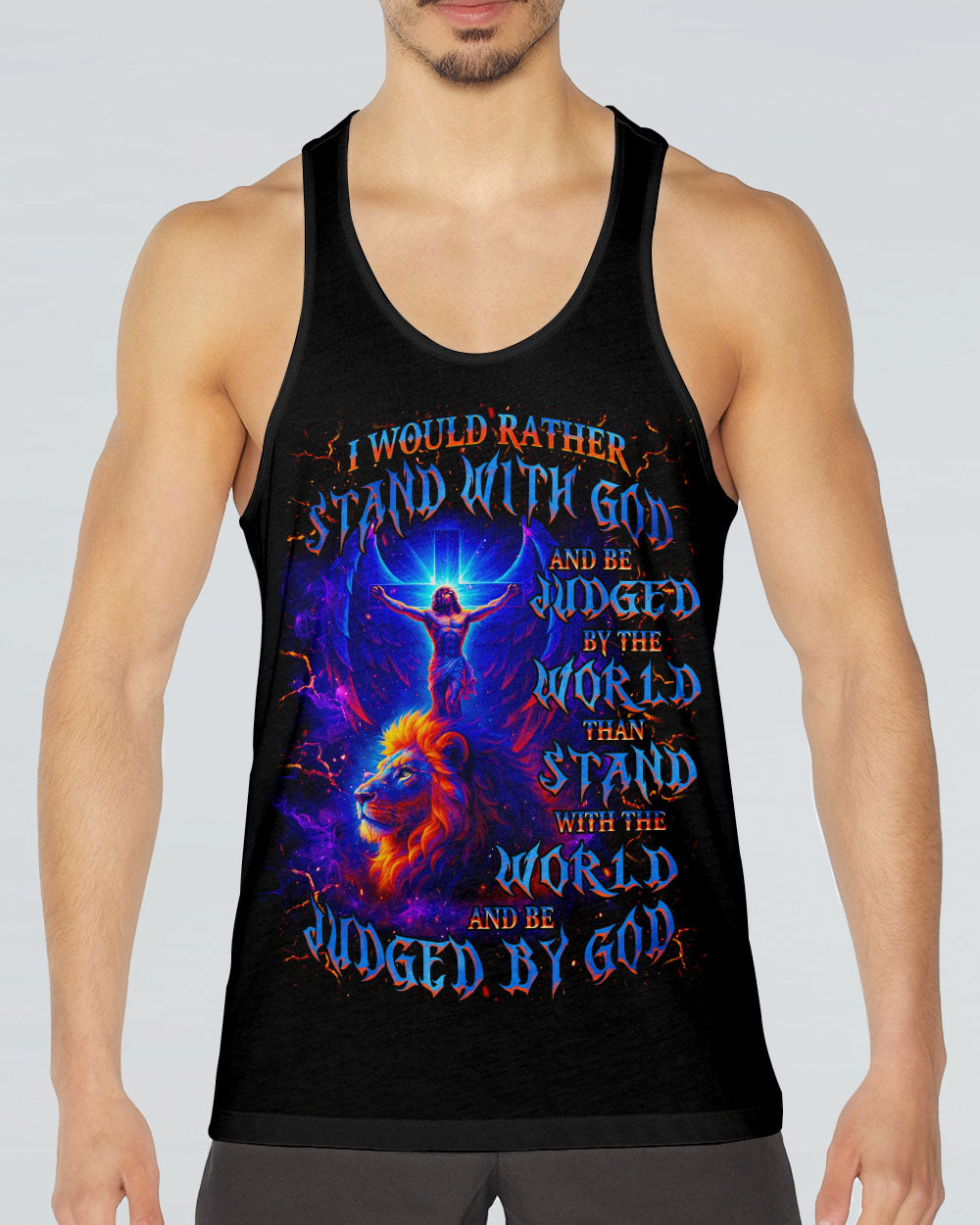 I Would Rather Stand With God Lion Men's All Over Print Shirt - Tlnz2708254