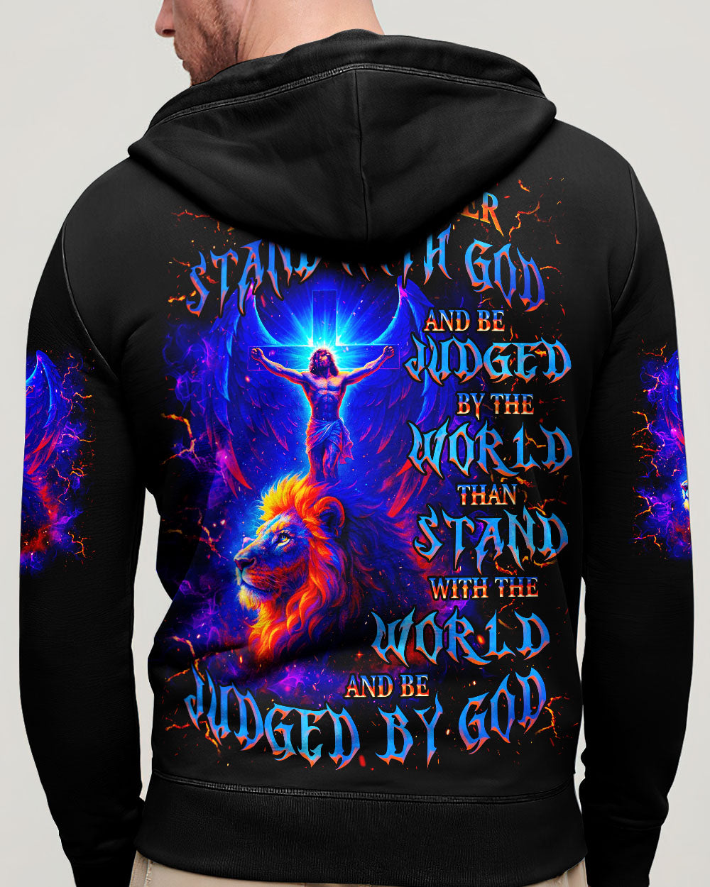 I Would Rather Stand With God Lion Men's All Over Print Shirt - Tlnz2708254