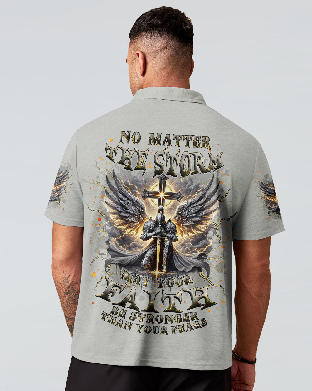 No Matter The Storm Warrior Men's All Over Print Shirt - Tlnz2711243