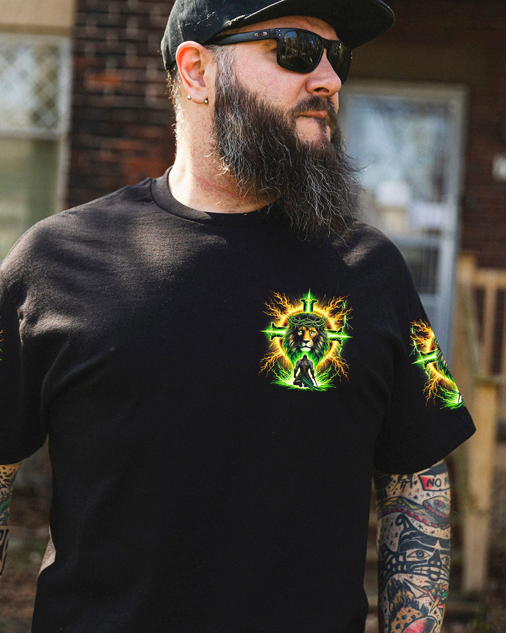 I Only Kneel For One Man Warrior Lion Men's All Over Print Shirt - Tlnz2812242