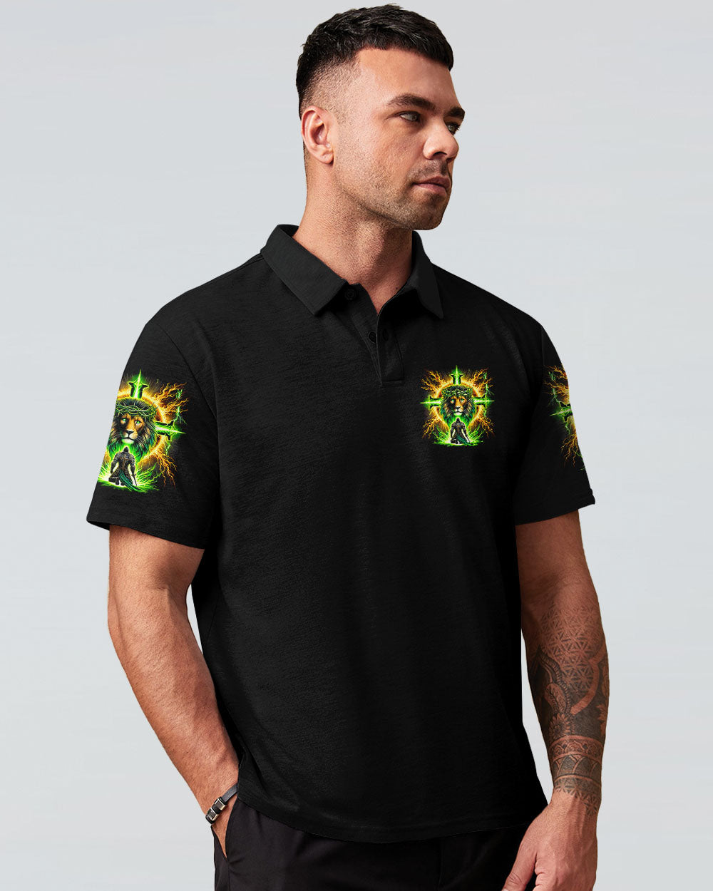 I Only Kneel For One Man Warrior Lion Men's All Over Print Shirt - Tlnz2812242