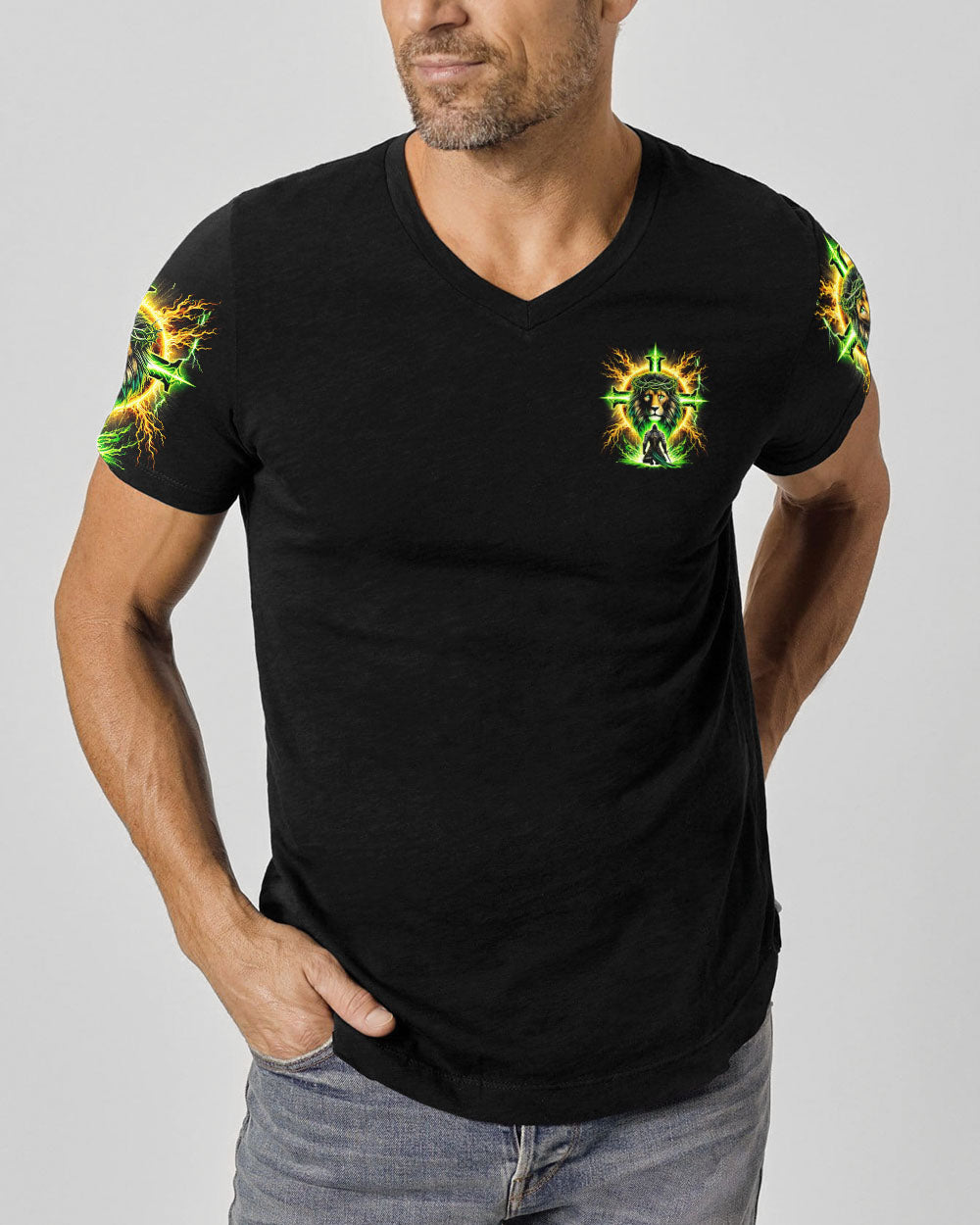 I Only Kneel For One Man Warrior Lion Men's All Over Print Shirt - Tlnz2812242