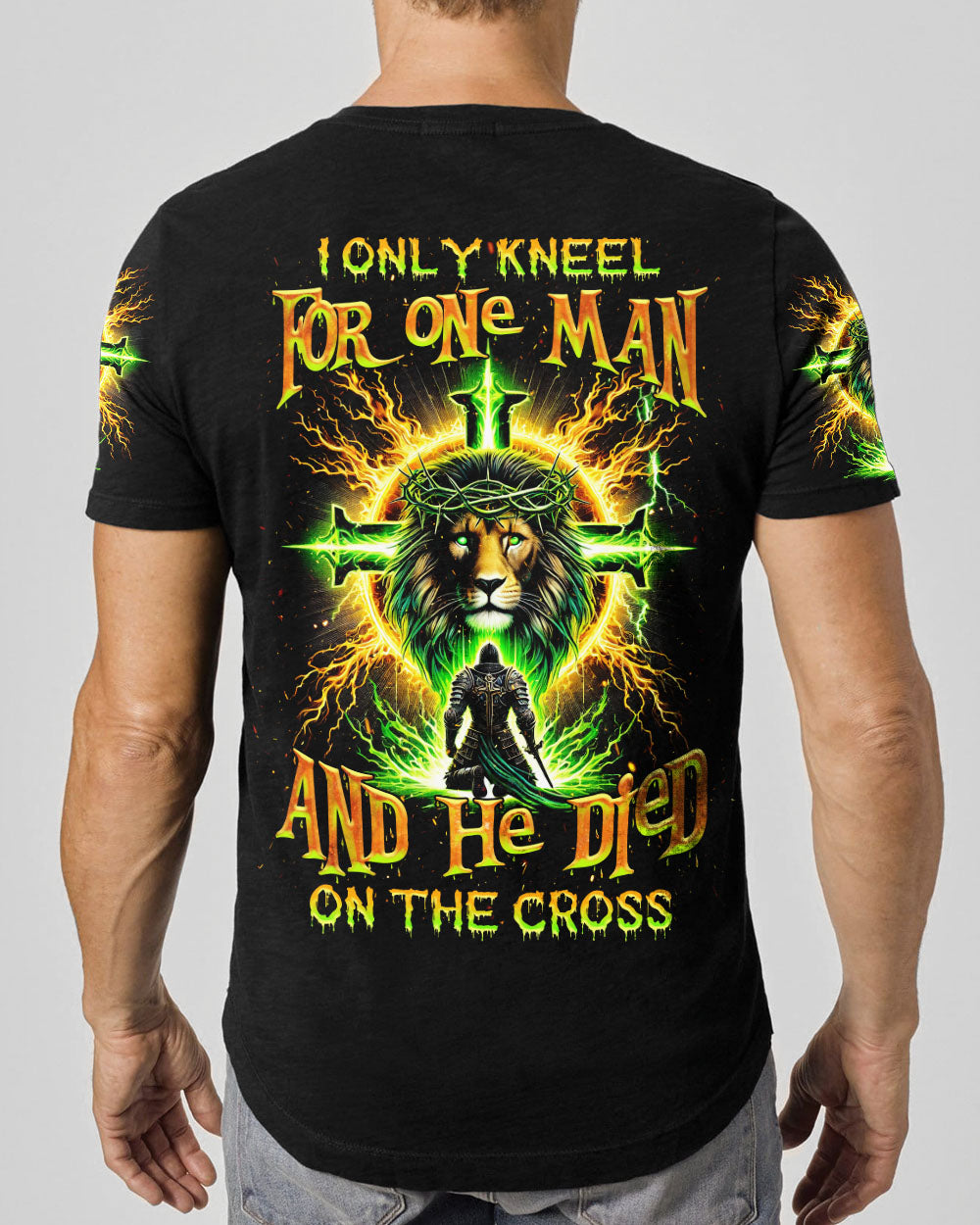 I Only Kneel For One Man Warrior Lion Men's All Over Print Shirt - Tlnz2812242