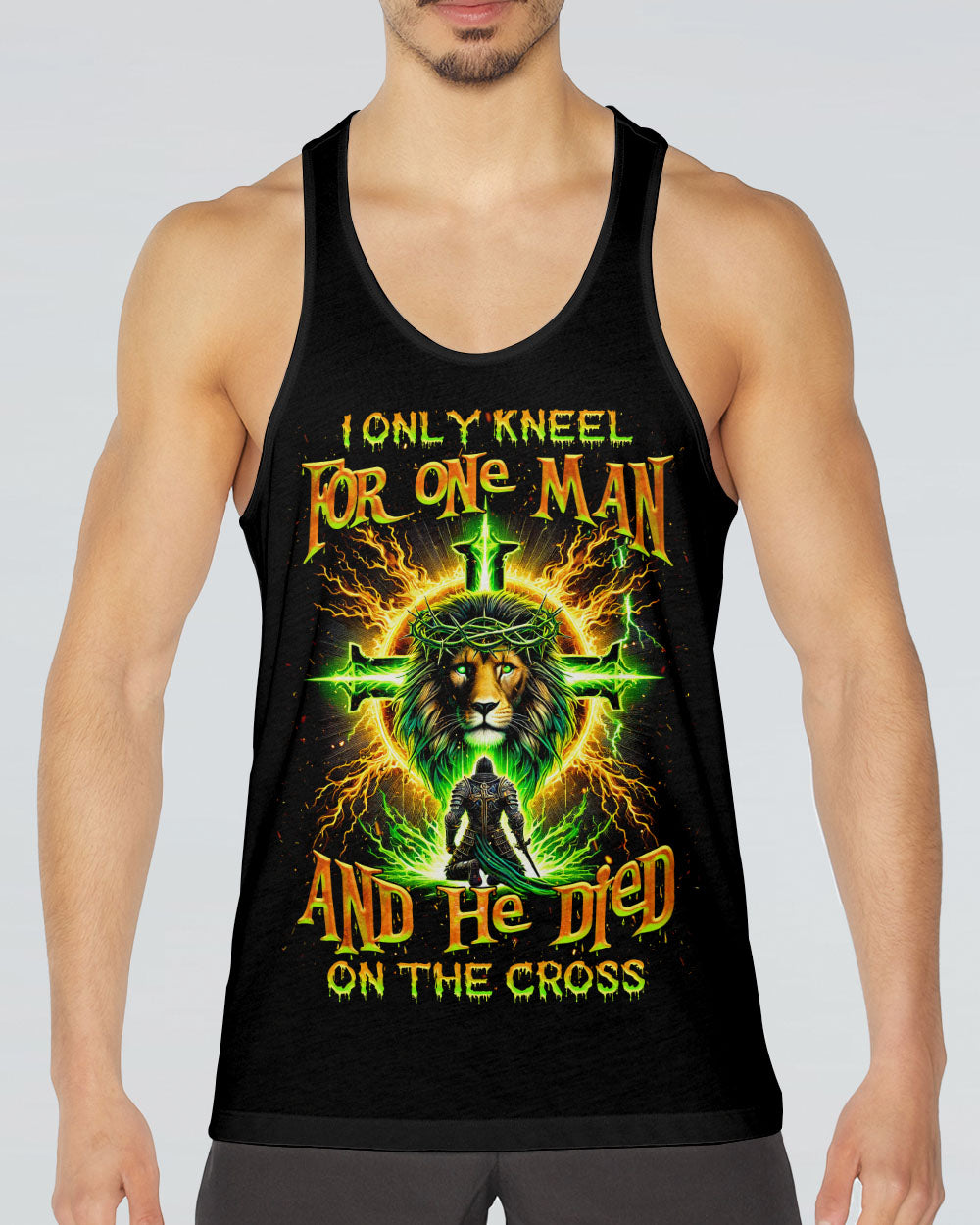 I Only Kneel For One Man Warrior Lion Men's All Over Print Shirt - Tlnz2812242