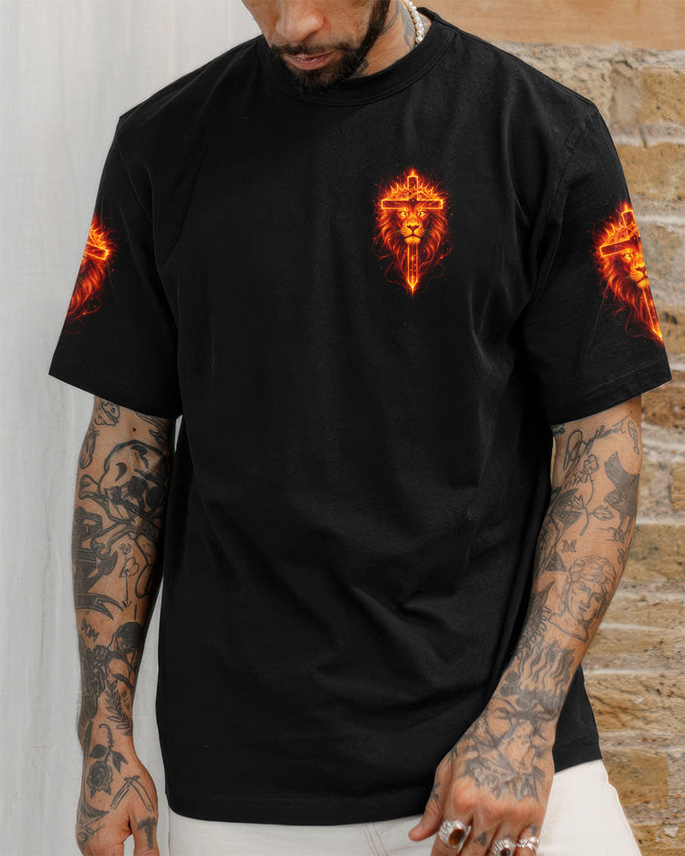 Jesus Dropped The Charges Lion Men's All Over Print Shirt  - Tlnz3006253