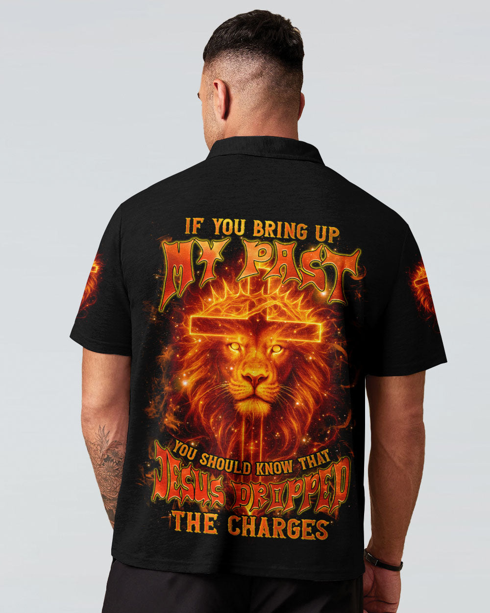 Jesus Dropped The Charges Lion Men's All Over Print Shirt  - Tlnz3006253