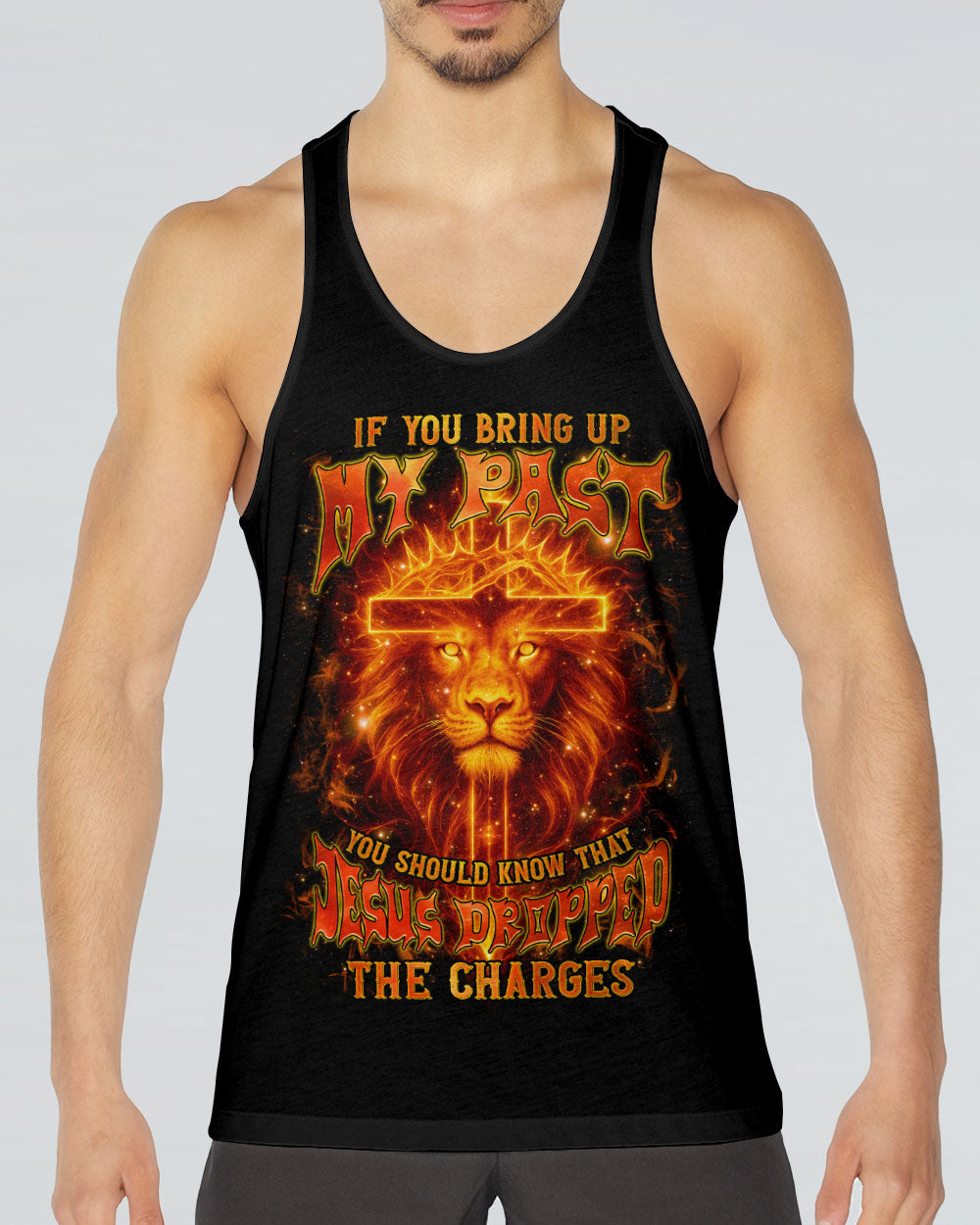 Jesus Dropped The Charges Lion Men's All Over Print Shirt  - Tlnz3006253