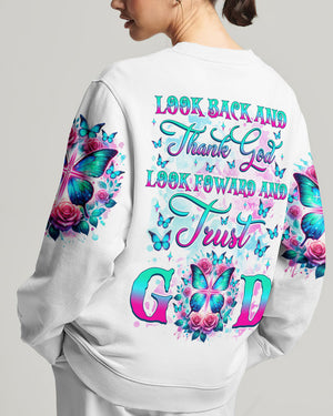 Look Back And Thank God Butterfly Women's All Over Print Shirt - Tlnz3101244