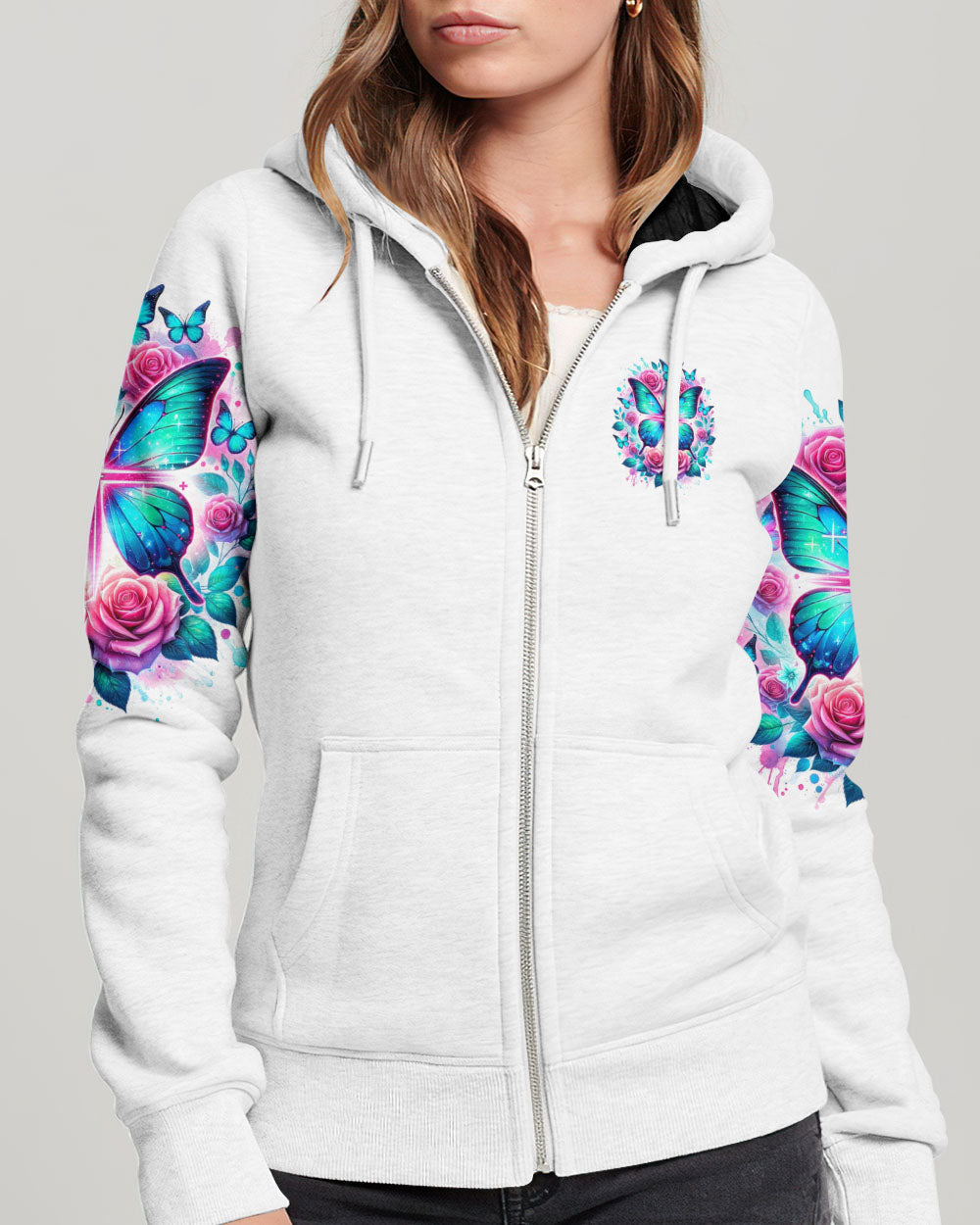Look Back And Thank God Butterfly Women's All Over Print Shirt - Tlnz3101244