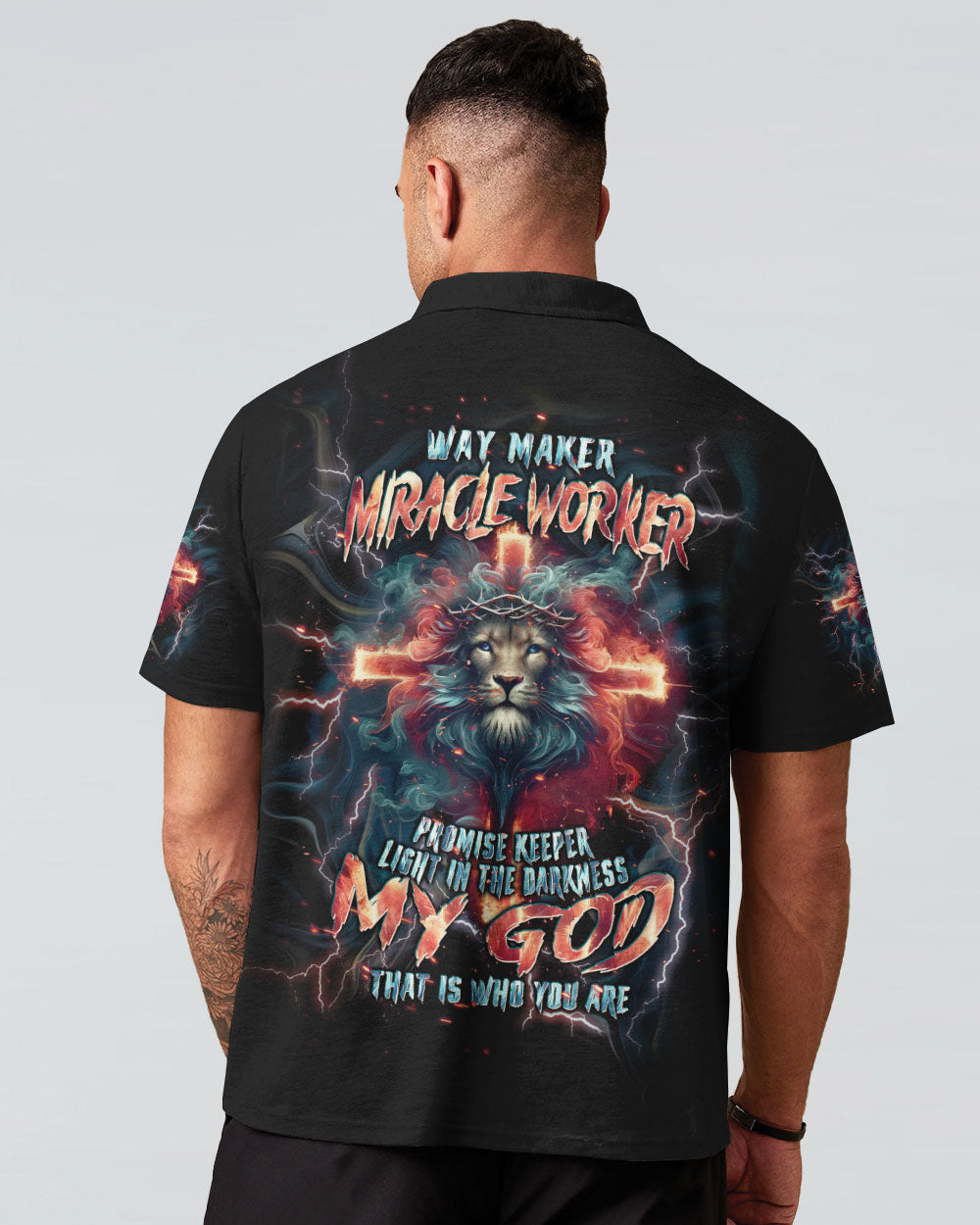 Way Maker Miracle Worker Cross Lion Men's All Over Print Shirt - Tlpq0305242
