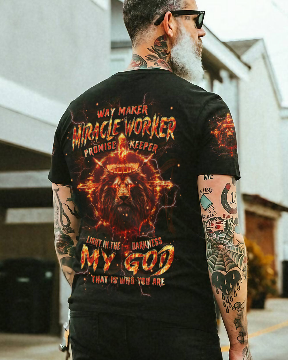 Way Maker Miracle Worker Cross Lion Men's All Over Print Shirt - Tlpq1904244