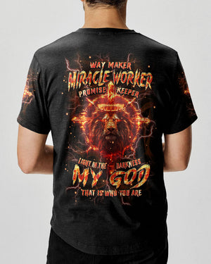 Way Maker Miracle Worker Cross Lion Men's All Over Print Shirt - Tlpq1904244