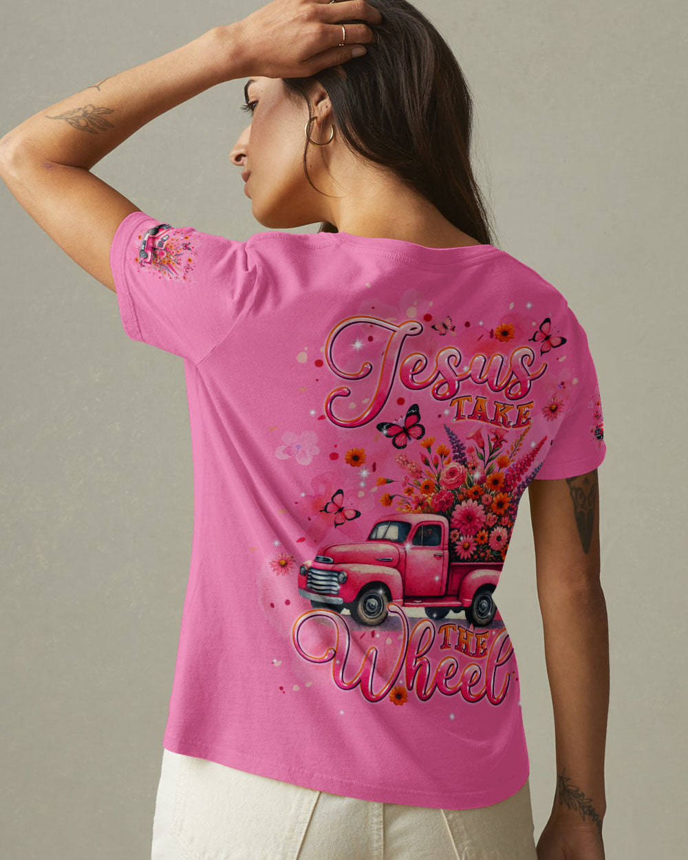 Jesus Take The Wheel Women's All Over Print Shirt - Tlpq2207241
