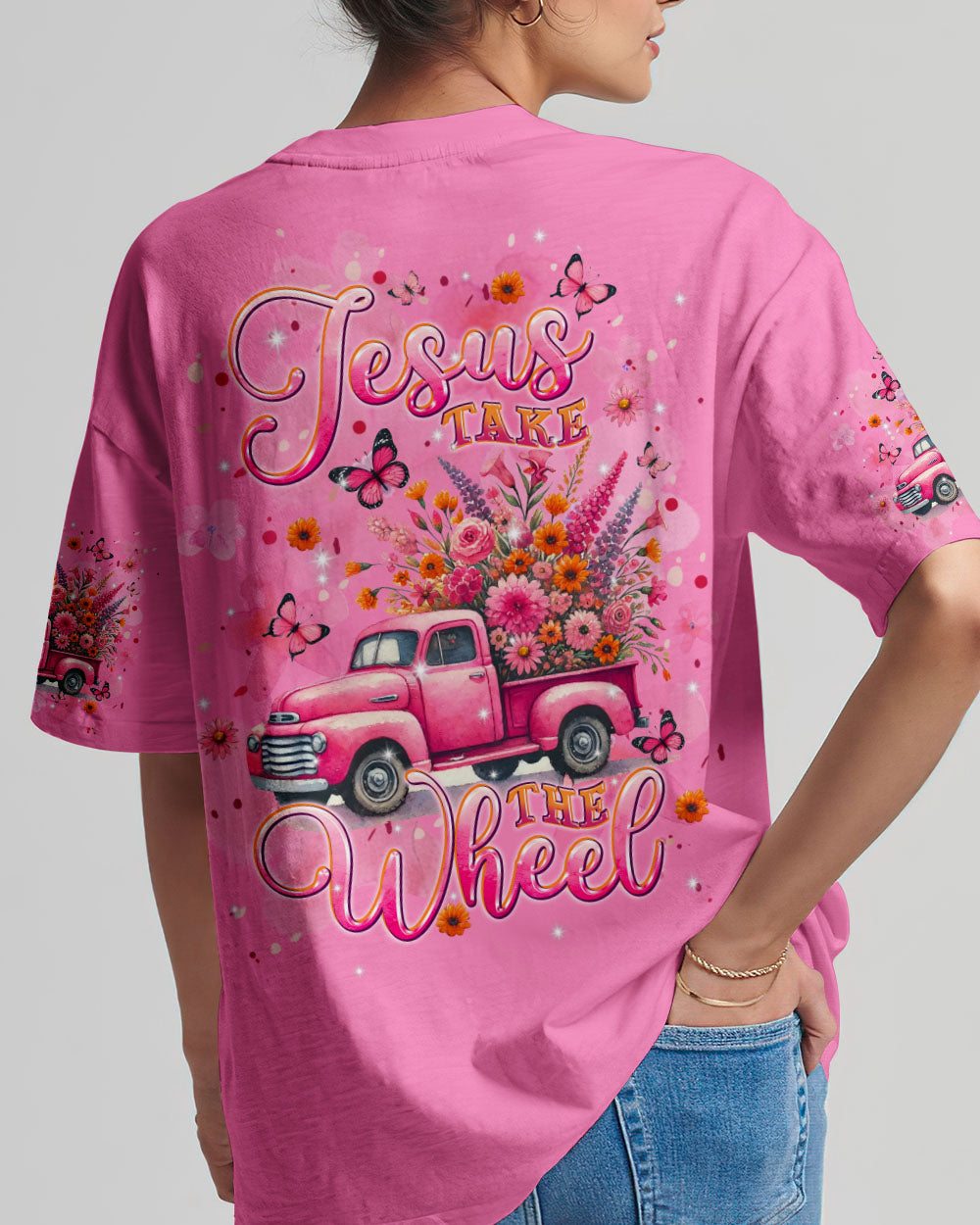 Jesus Take The Wheel Women's All Over Print Shirt - Tlpq2207241