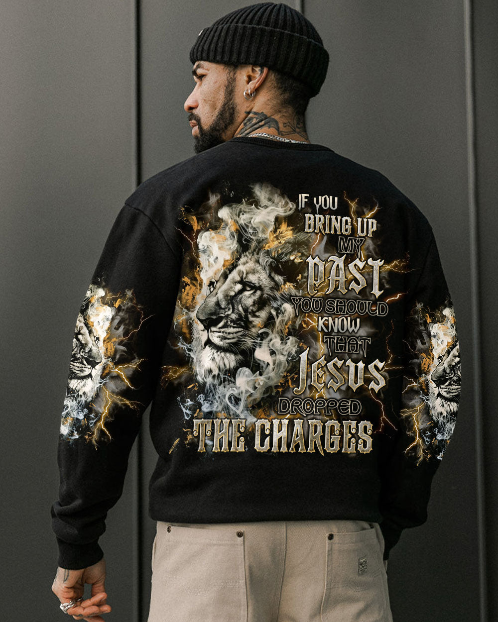 Jesus Dropped The Charges Lion Men's All Over Print Shirt - Tlnt1209242