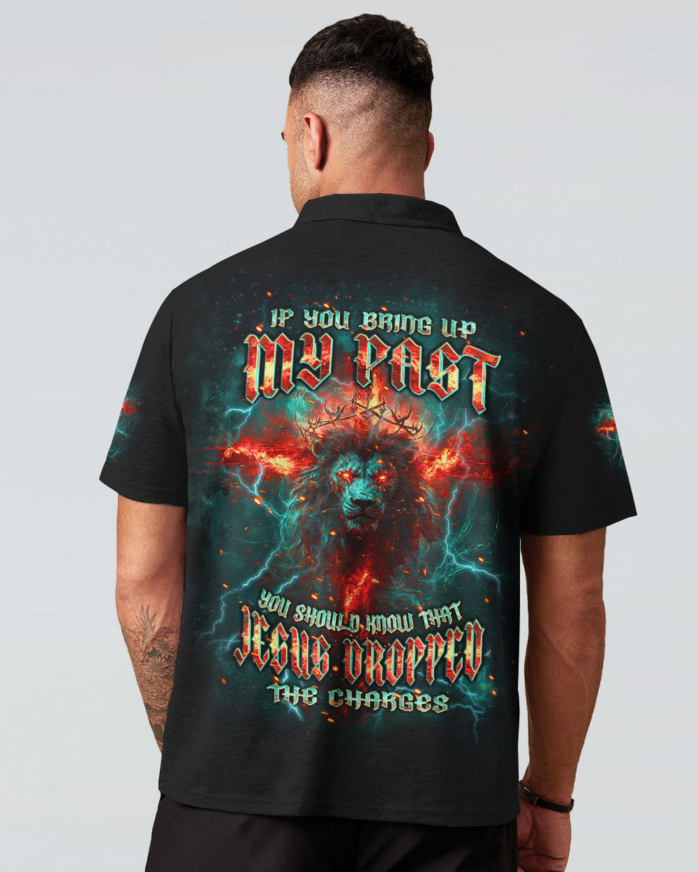 Jesus Dropped The Charges Lion Men's All Over Print Shirt - Tlpq3008242