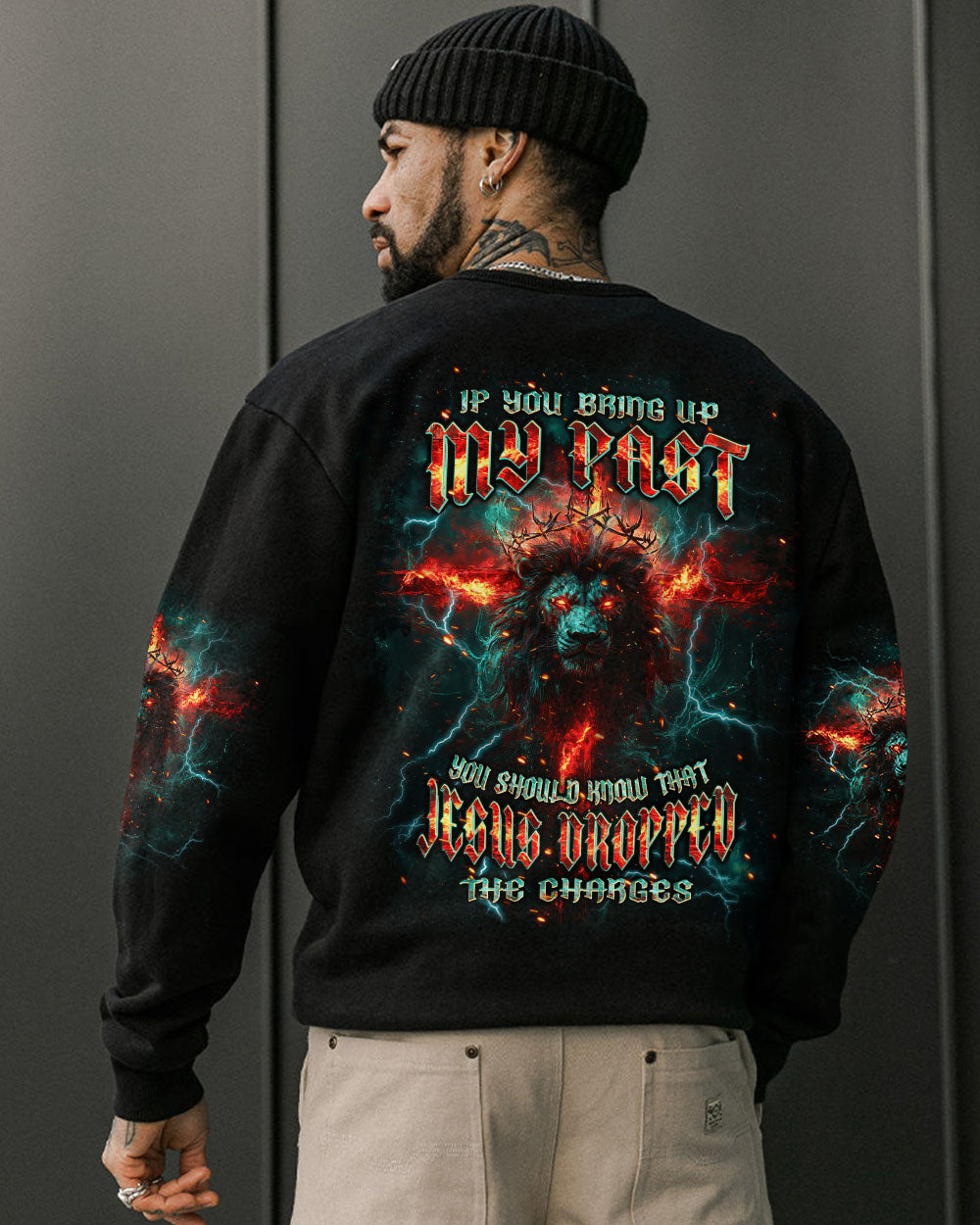 Jesus Dropped The Charges Lion Men's All Over Print Shirt - Tlpq3008242