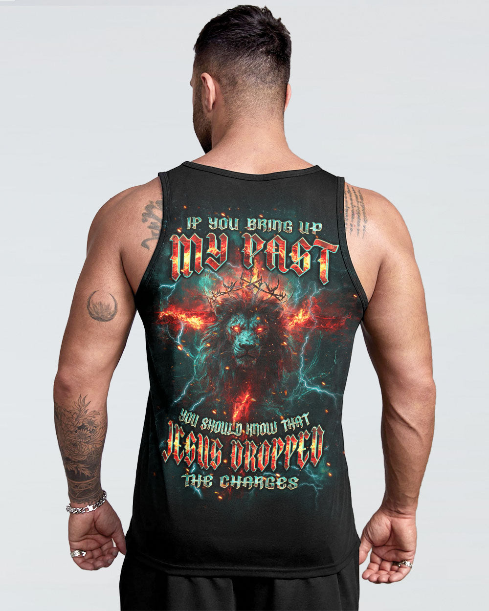 Jesus Dropped The Charges Lion Men's All Over Print Shirt - Tlpq3008242