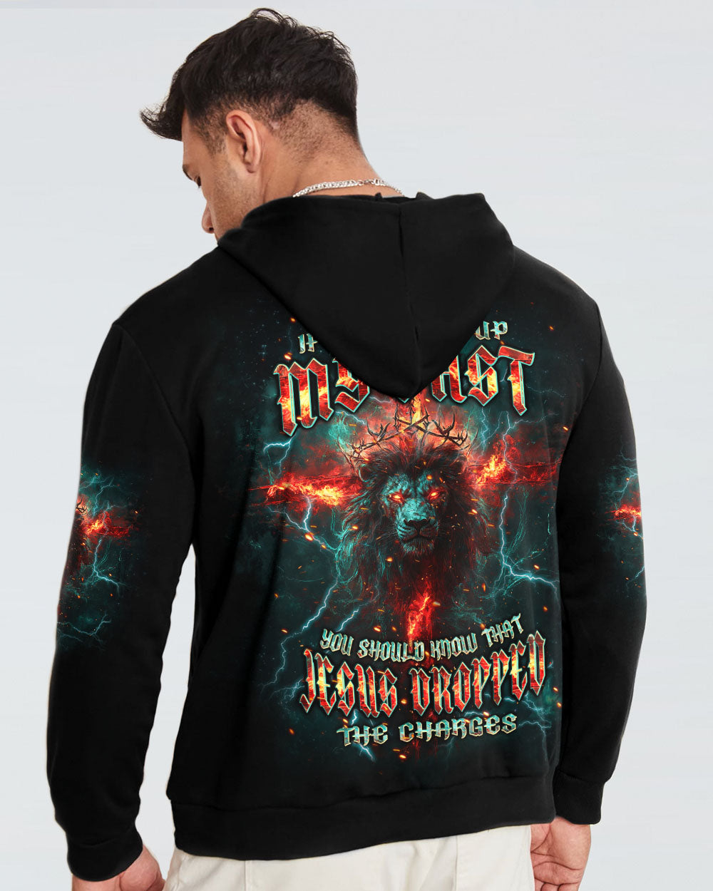 Jesus Dropped The Charges Lion Men's All Over Print Shirt - Tlpq3008242