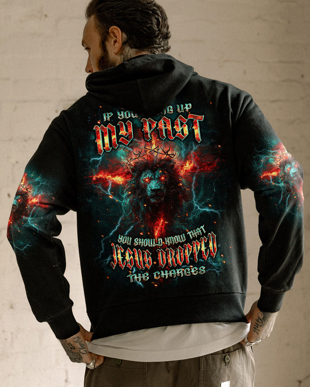 Jesus Dropped The Charges Lion Men's All Over Print Shirt - Tlpq3008242