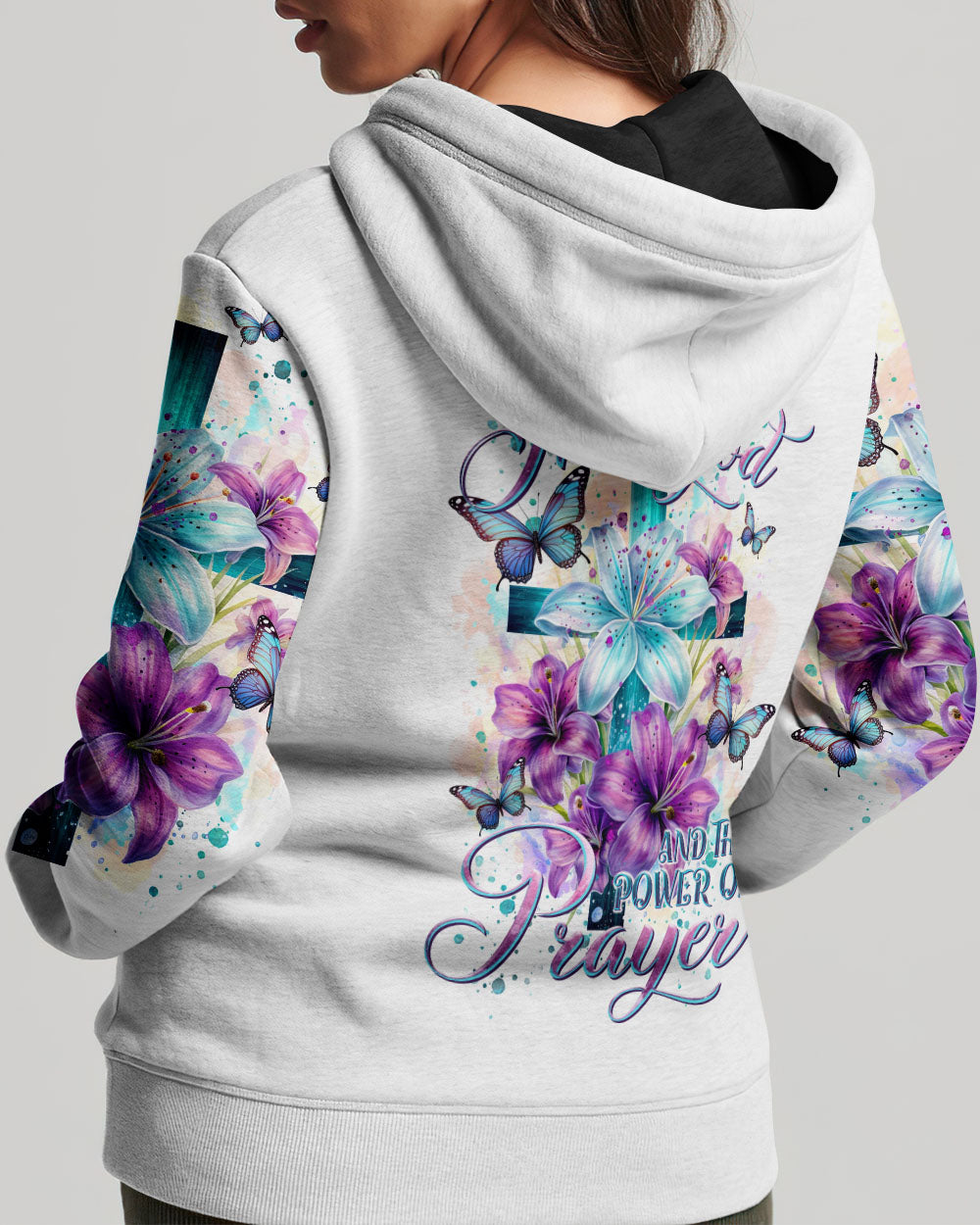 I Believe In God Lilies Flower Cross Women's All Over Print Shirt - Tltr0201243