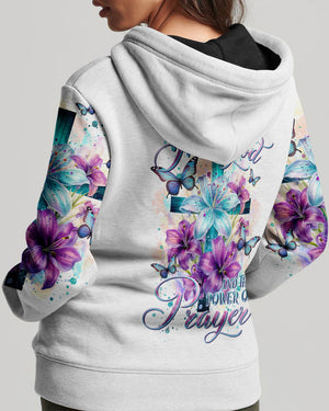 I Believe In God Lilies Flower Cross Women's All Over Print Shirt - Tltr0201243