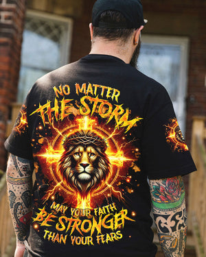 No Matter The Storm Lion Men's All Over Print Shirt  - Tltr0512244