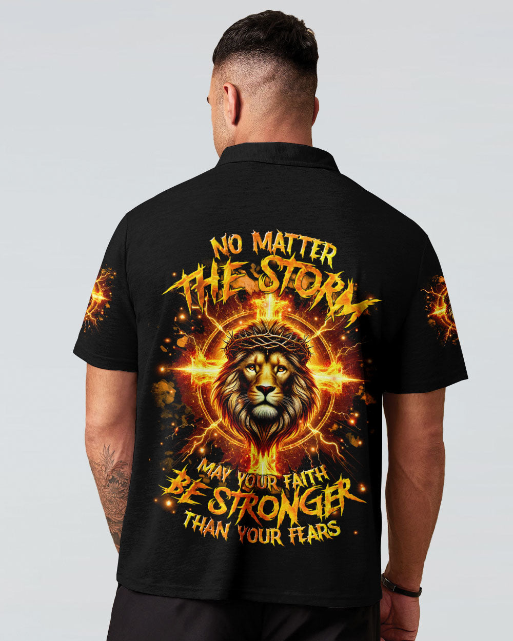 No Matter The Storm Lion Men's All Over Print Shirt  - Tltr0512244