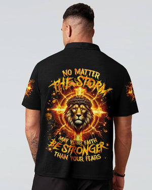 No Matter The Storm Lion Men's All Over Print Shirt  - Tltr0512244